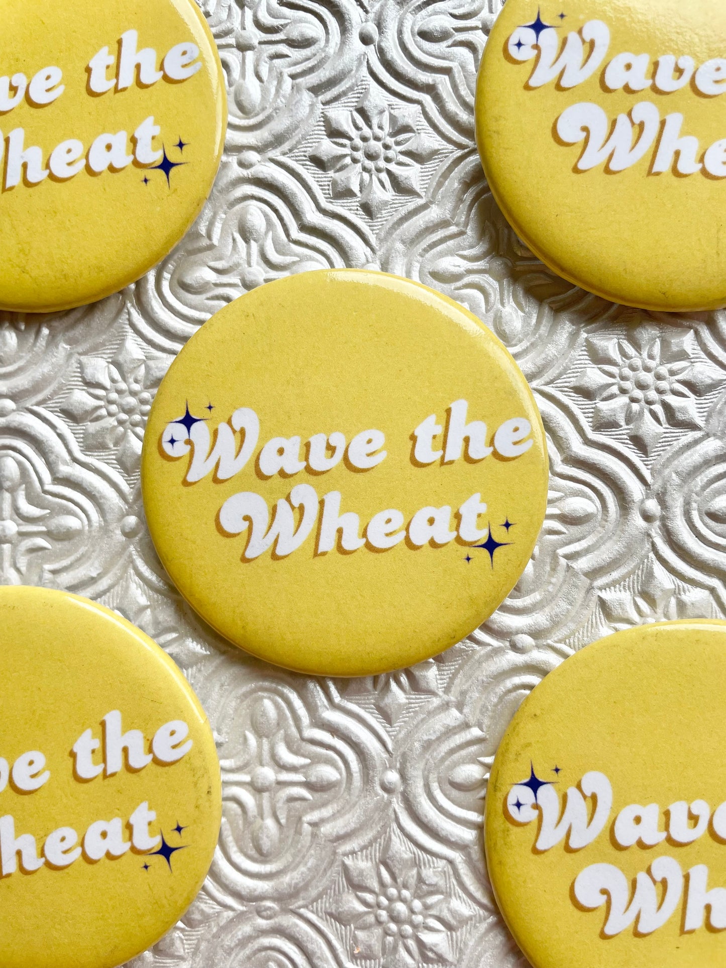 Wave the Wheat Gameday Pinback Button