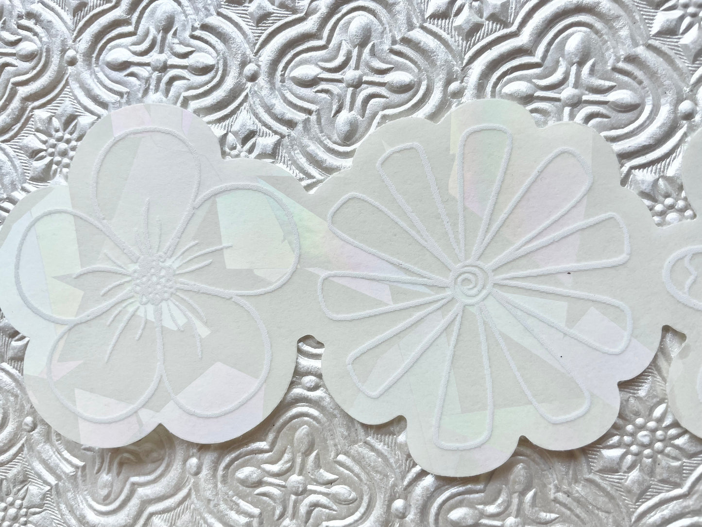 Triple Flower Stack Window Suncatcher Decal