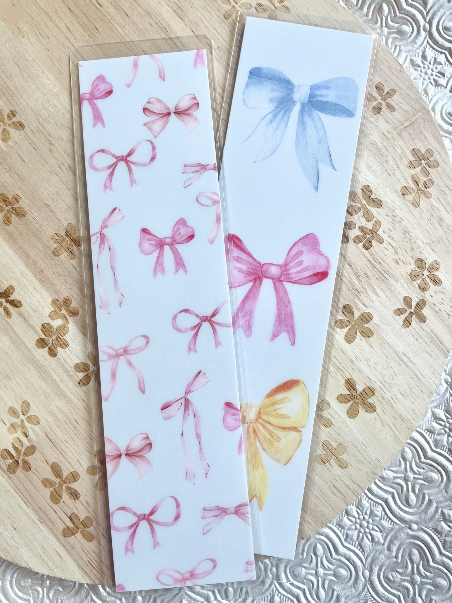 Bow Double Sided Bookmark