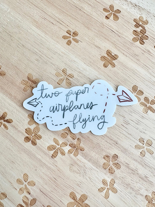 Paper Airplanes Flying Taylor Swift Sticker