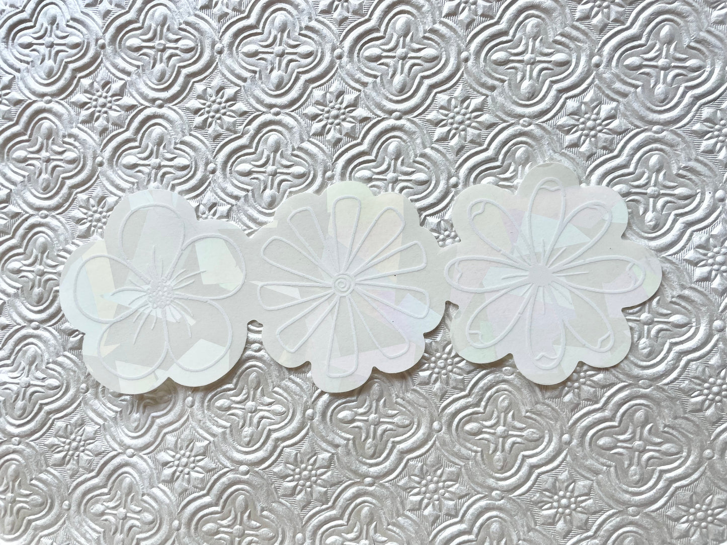 Triple Flower Stack Window Suncatcher Decal