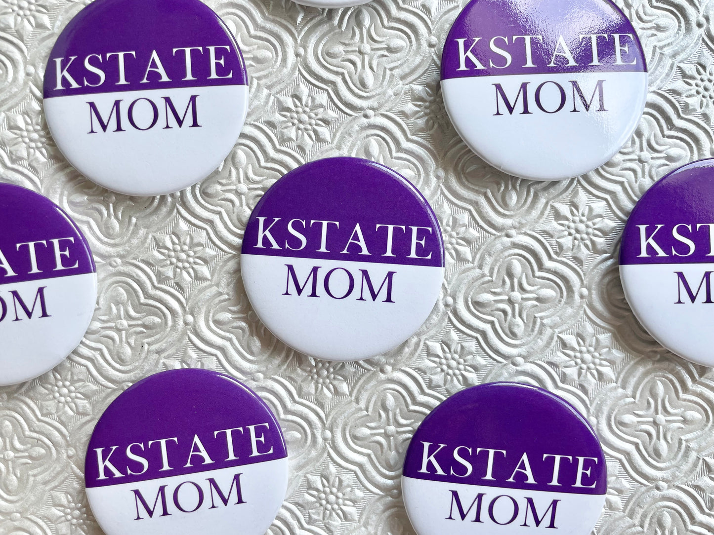 K-State Mom Pinback Gameday Button