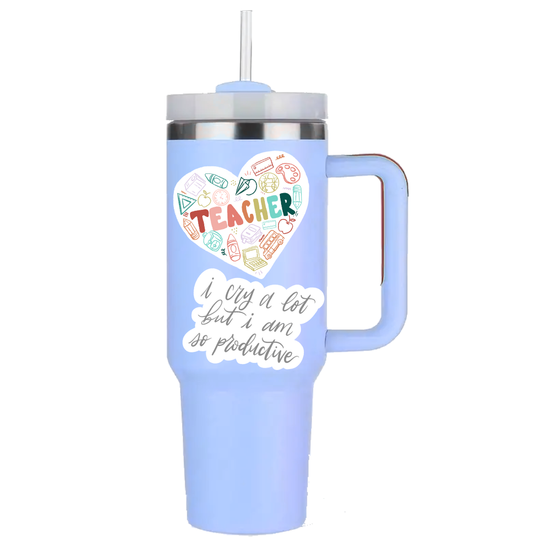 I Cry a Lot, but I am so Productive Sticker