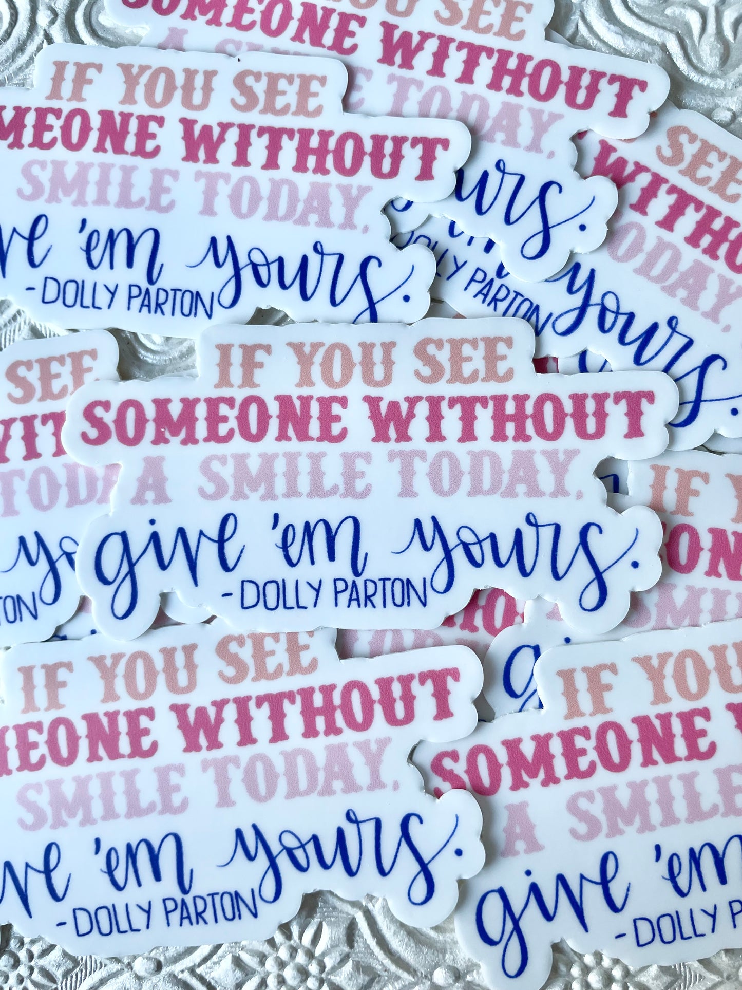 Share your Smile Dolly Parton Sticker