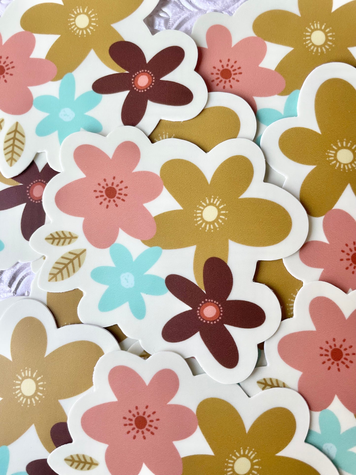 70s Retro Flower Sticker