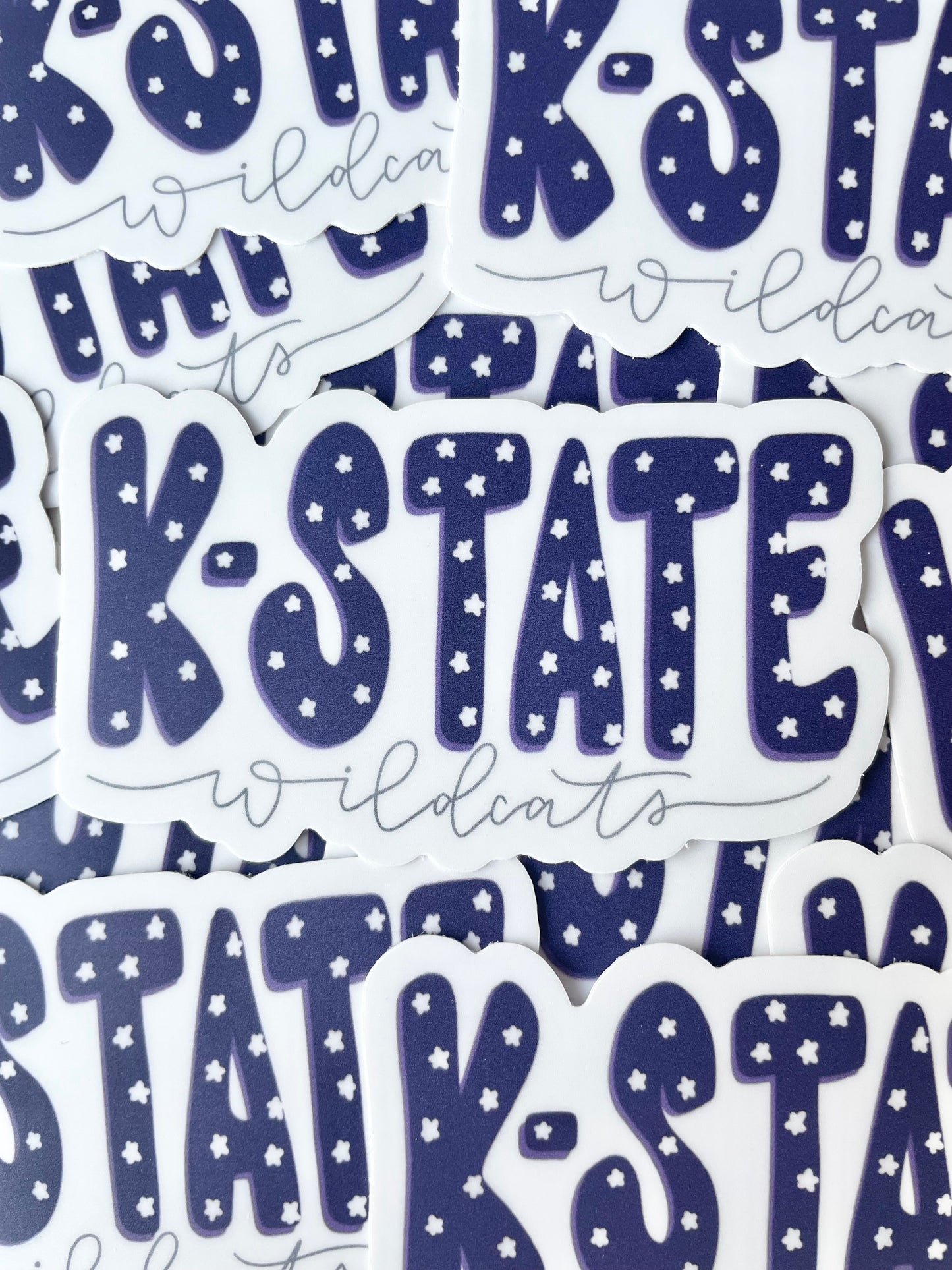K-State Wildcats with Stars Sticker
