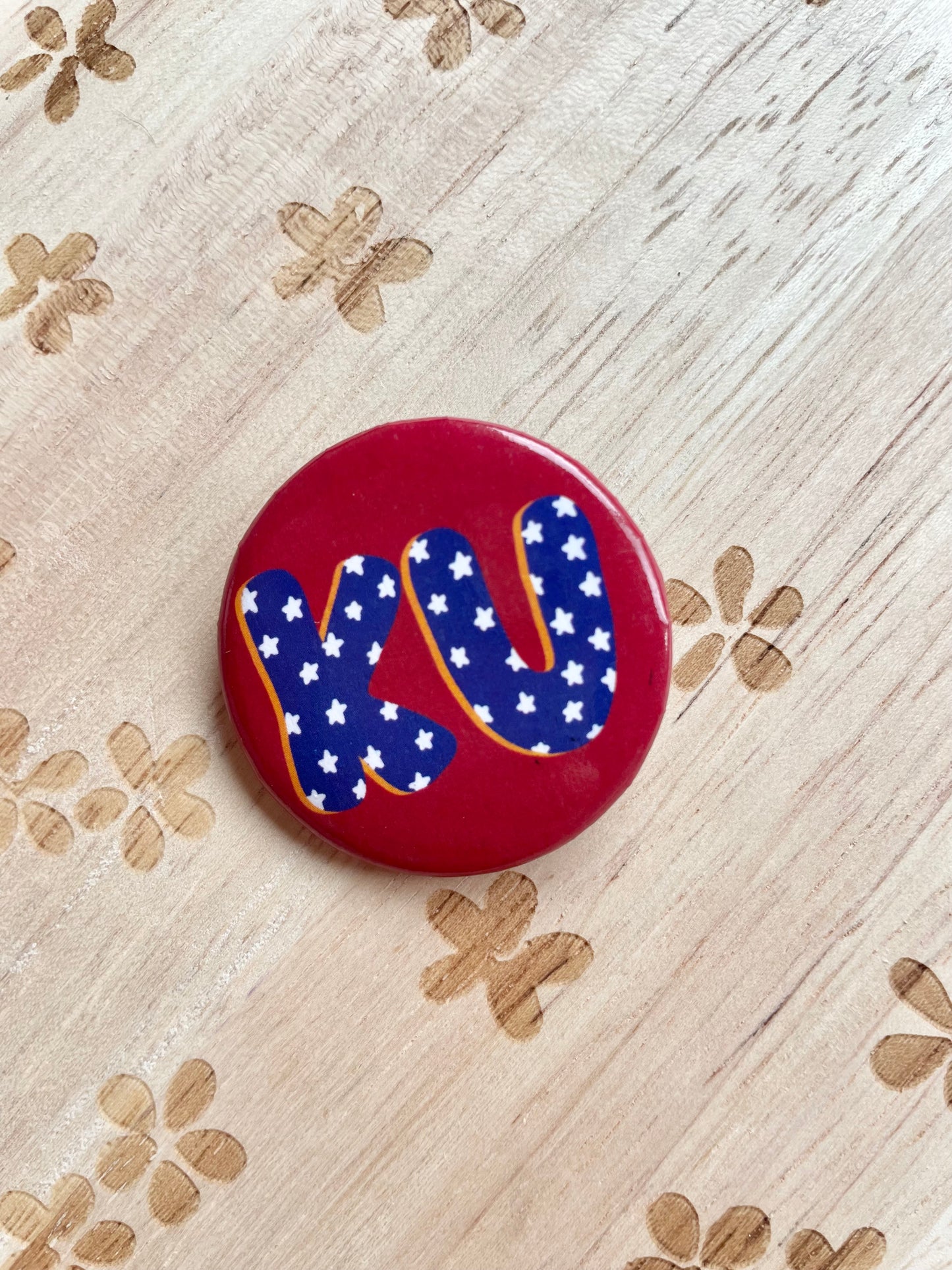 Mini KU Gameday Pinback Button