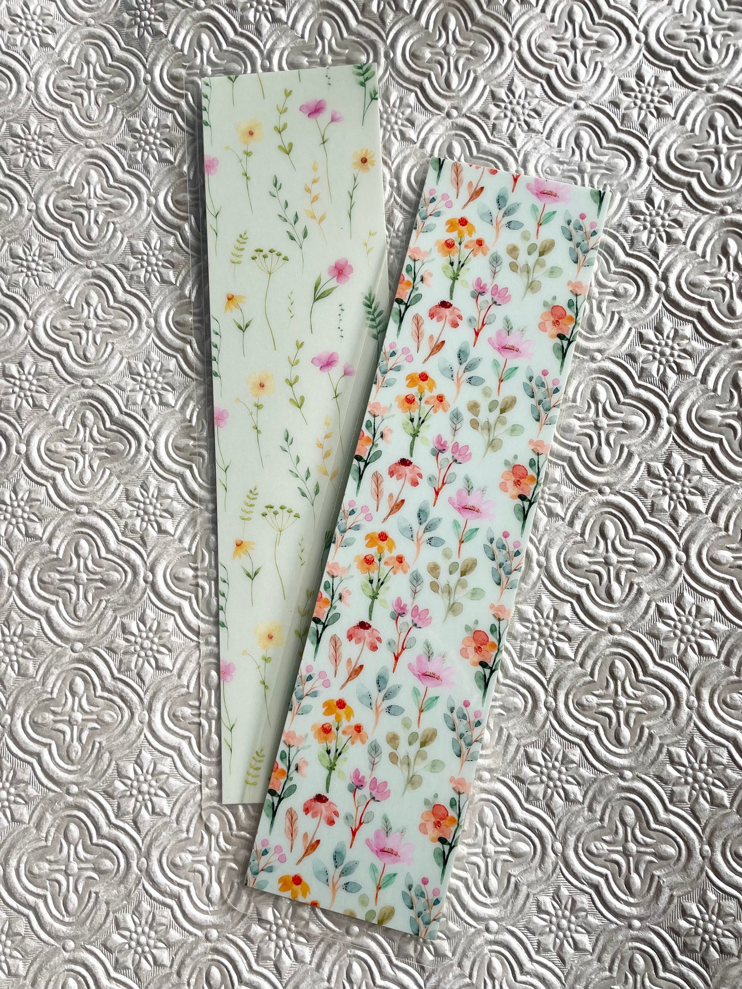 Floral Double Sided Bookmark