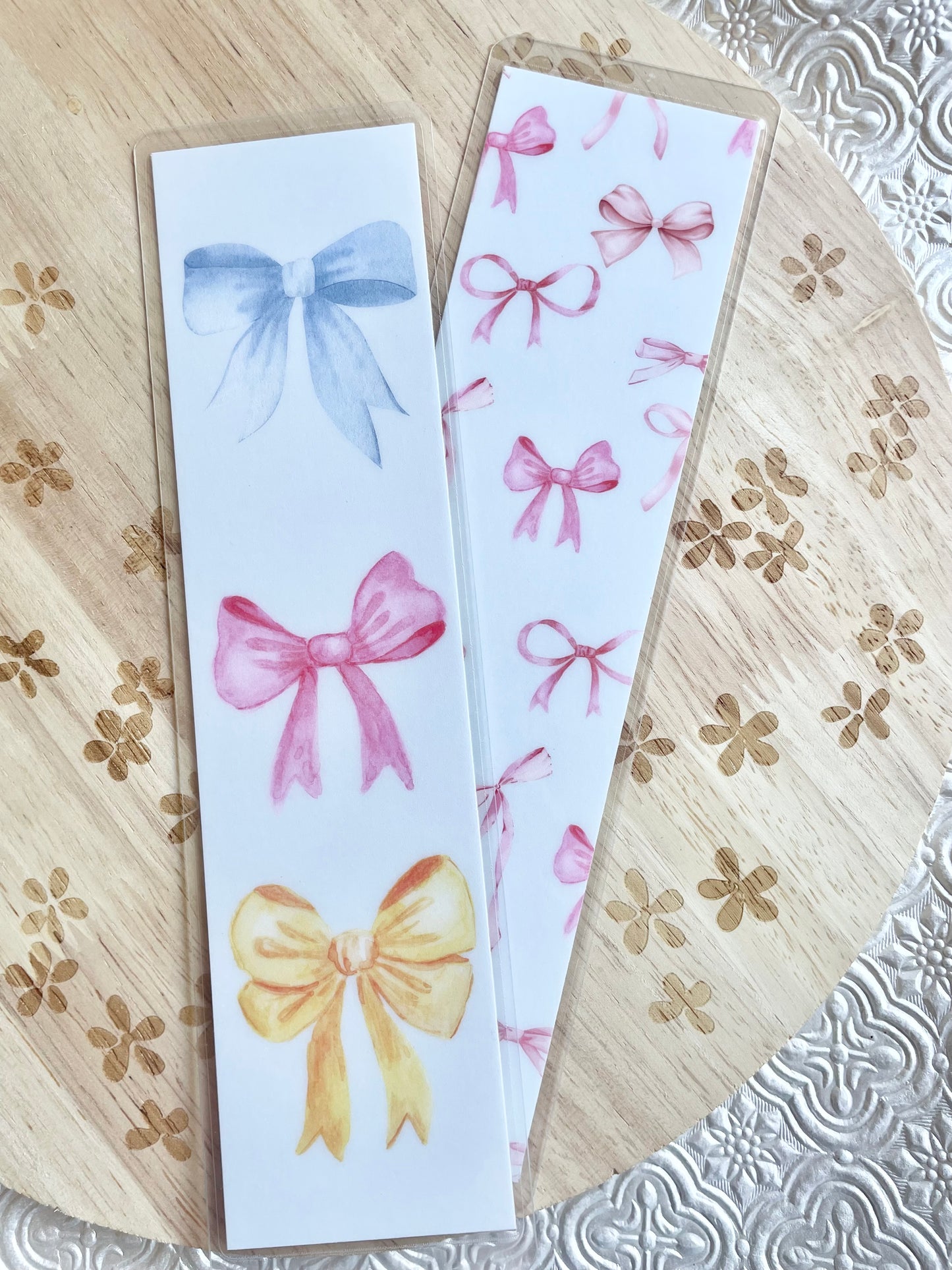 Bow Double Sided Bookmark