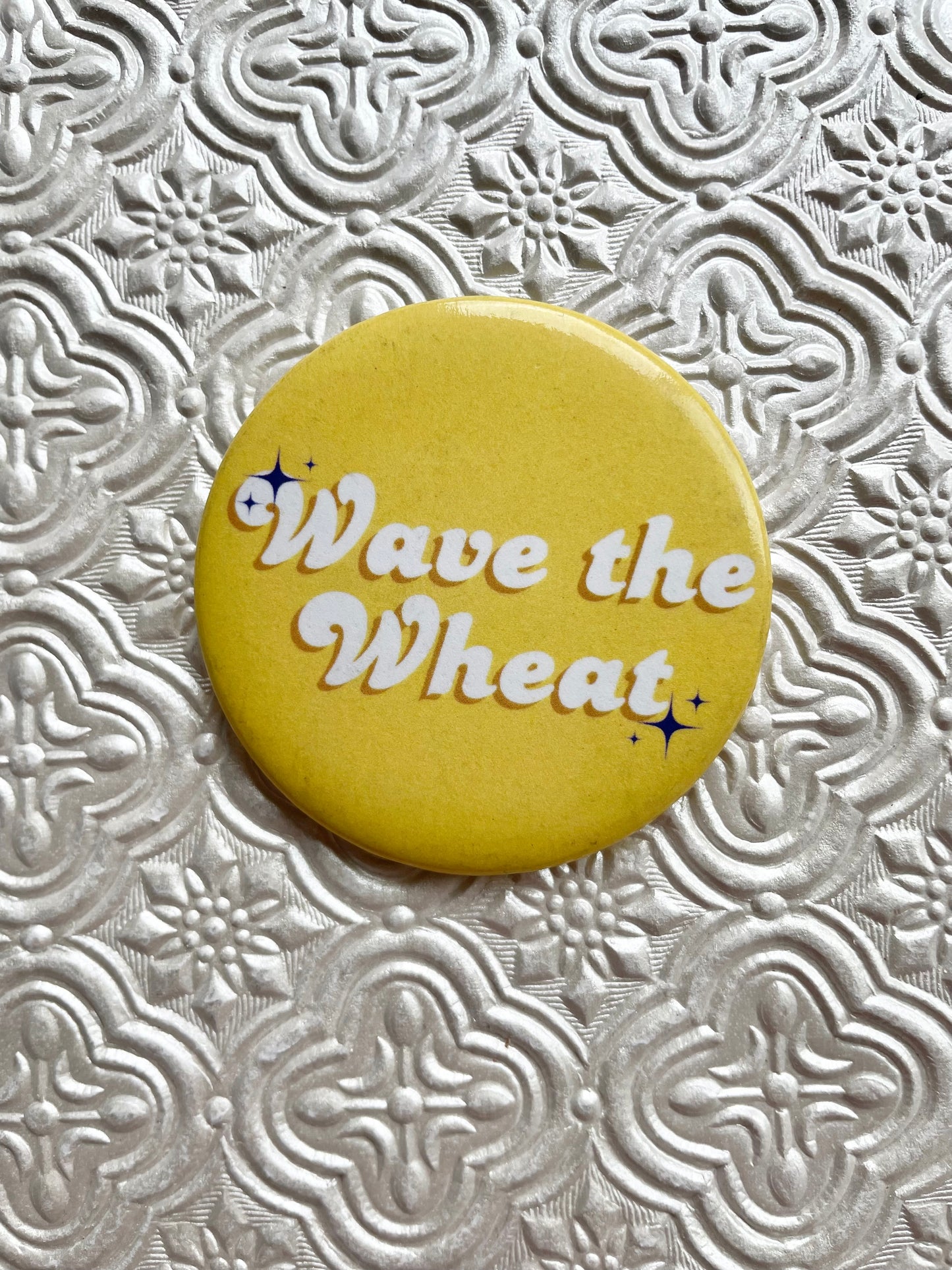 Wave the Wheat Gameday Pinback Button