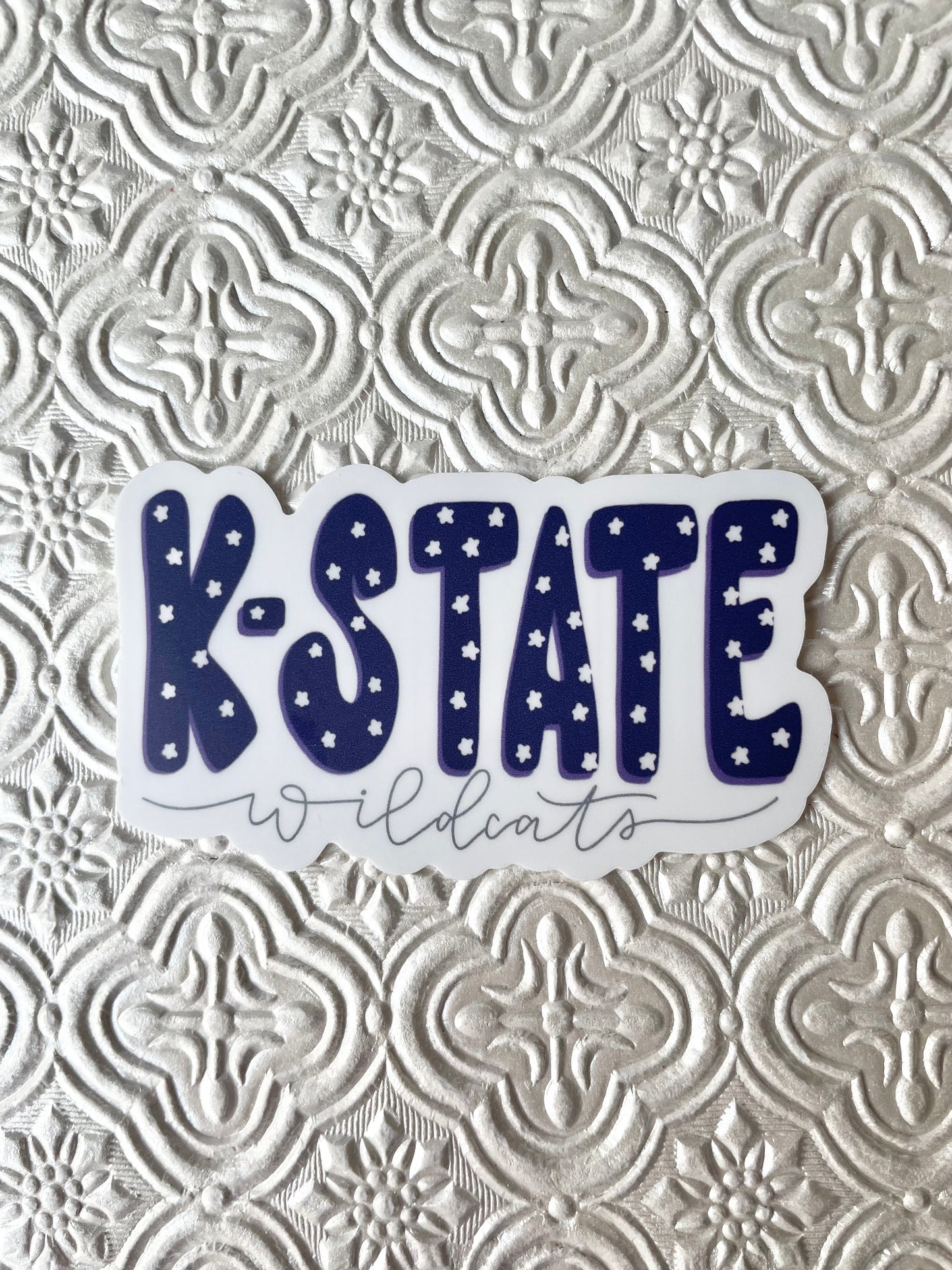 K-State Wildcats with Stars Sticker