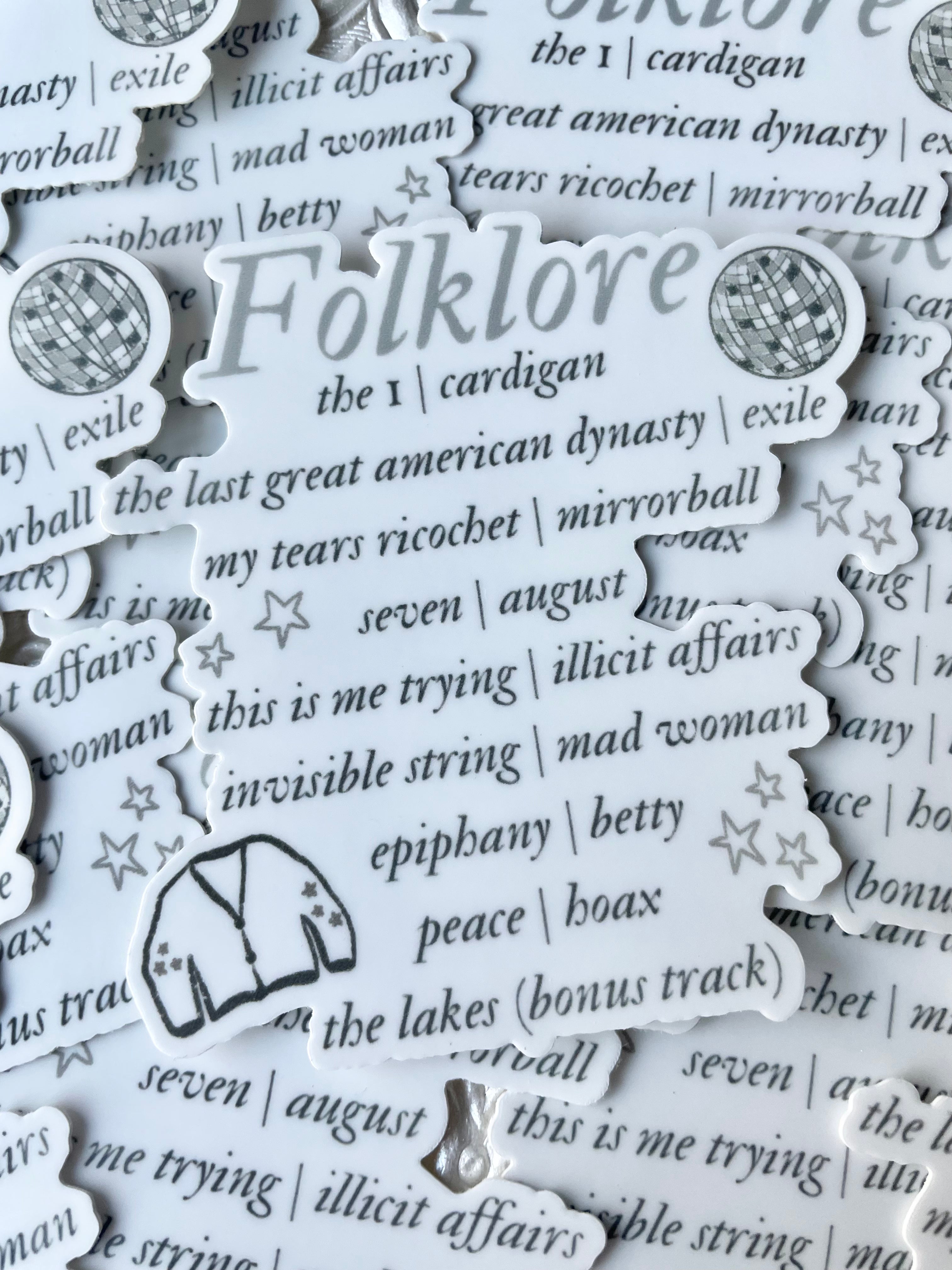 Folklore Taylor Swift CD Sticker by eunoiapaula