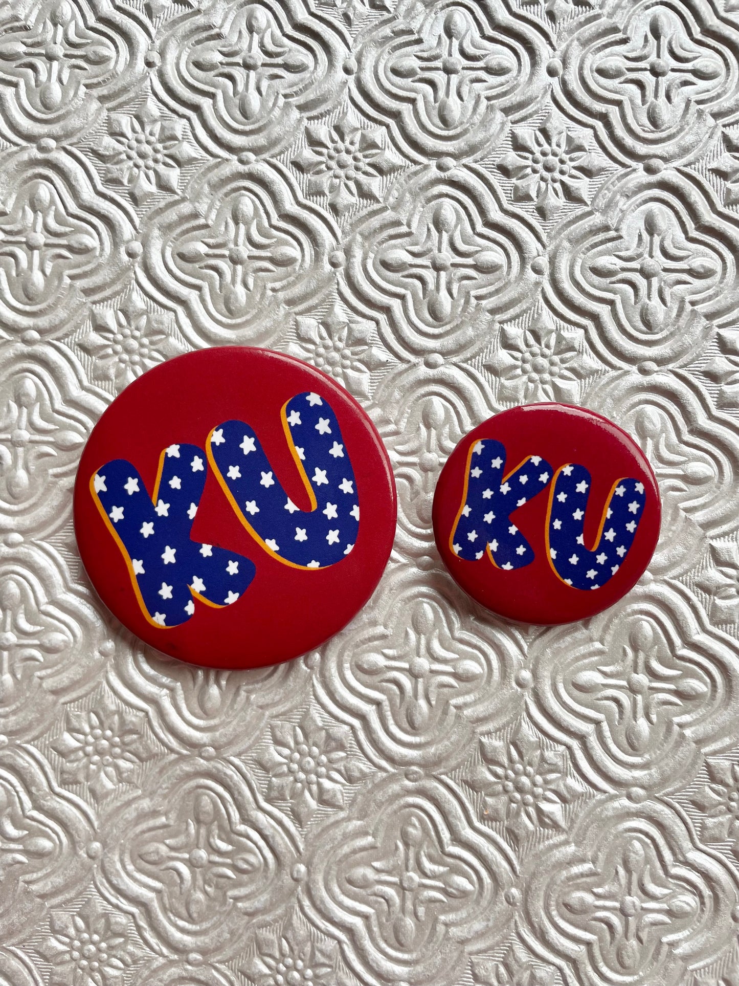 Mini KU Gameday Pinback Button