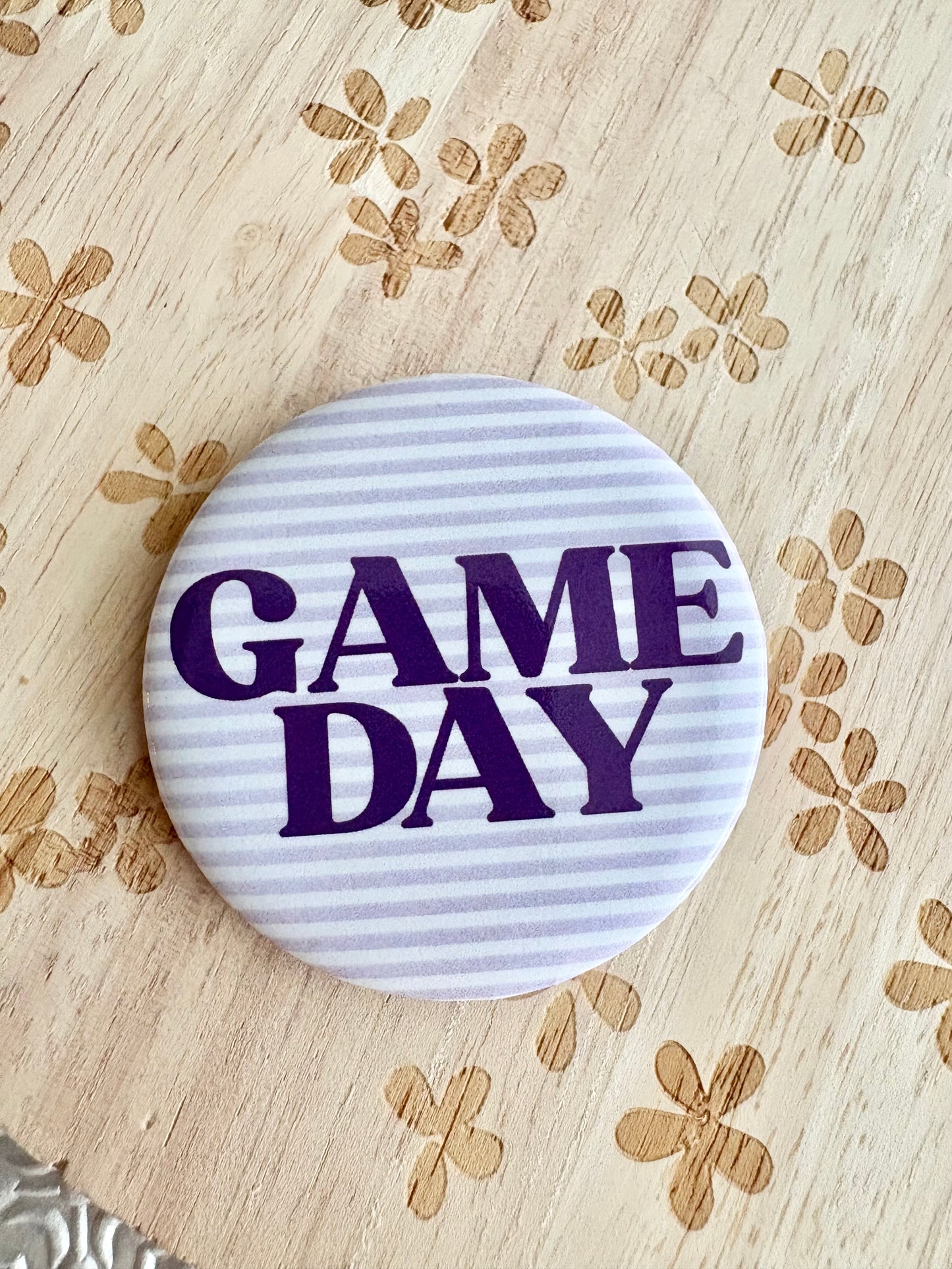 Striped Gameday Button