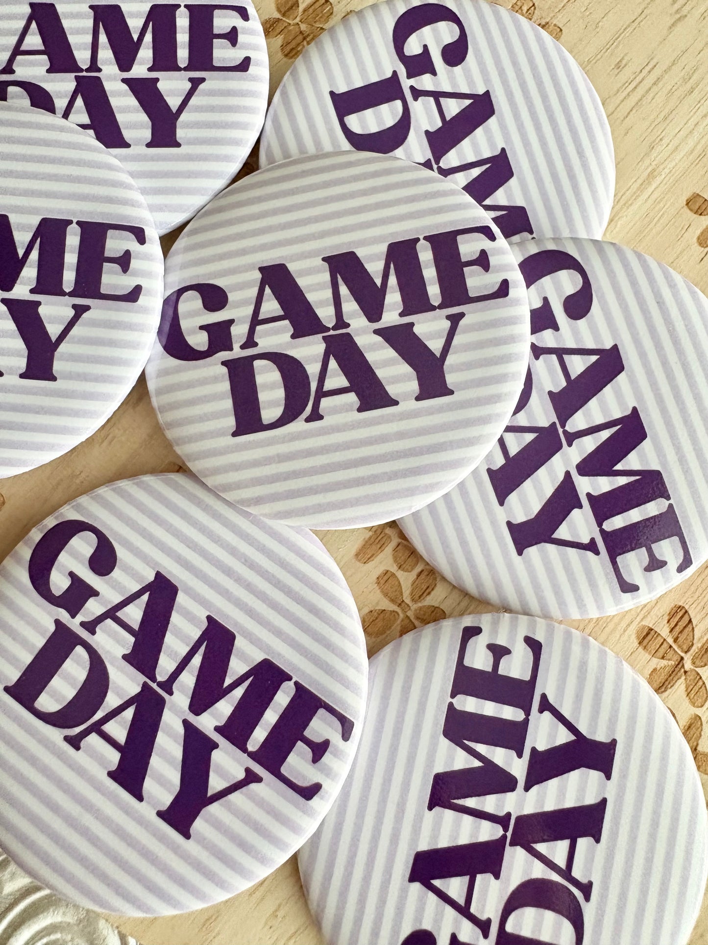 Striped Gameday Button