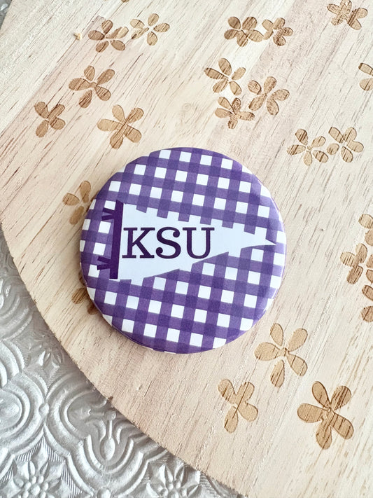 KSU Pennant Flag Button