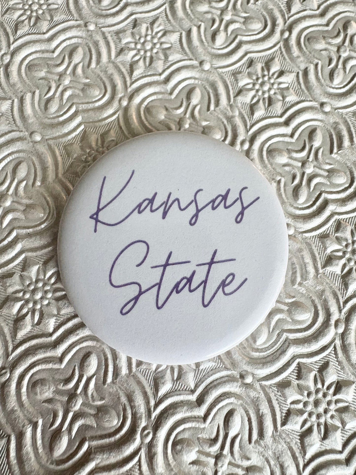 Kansas State White Button