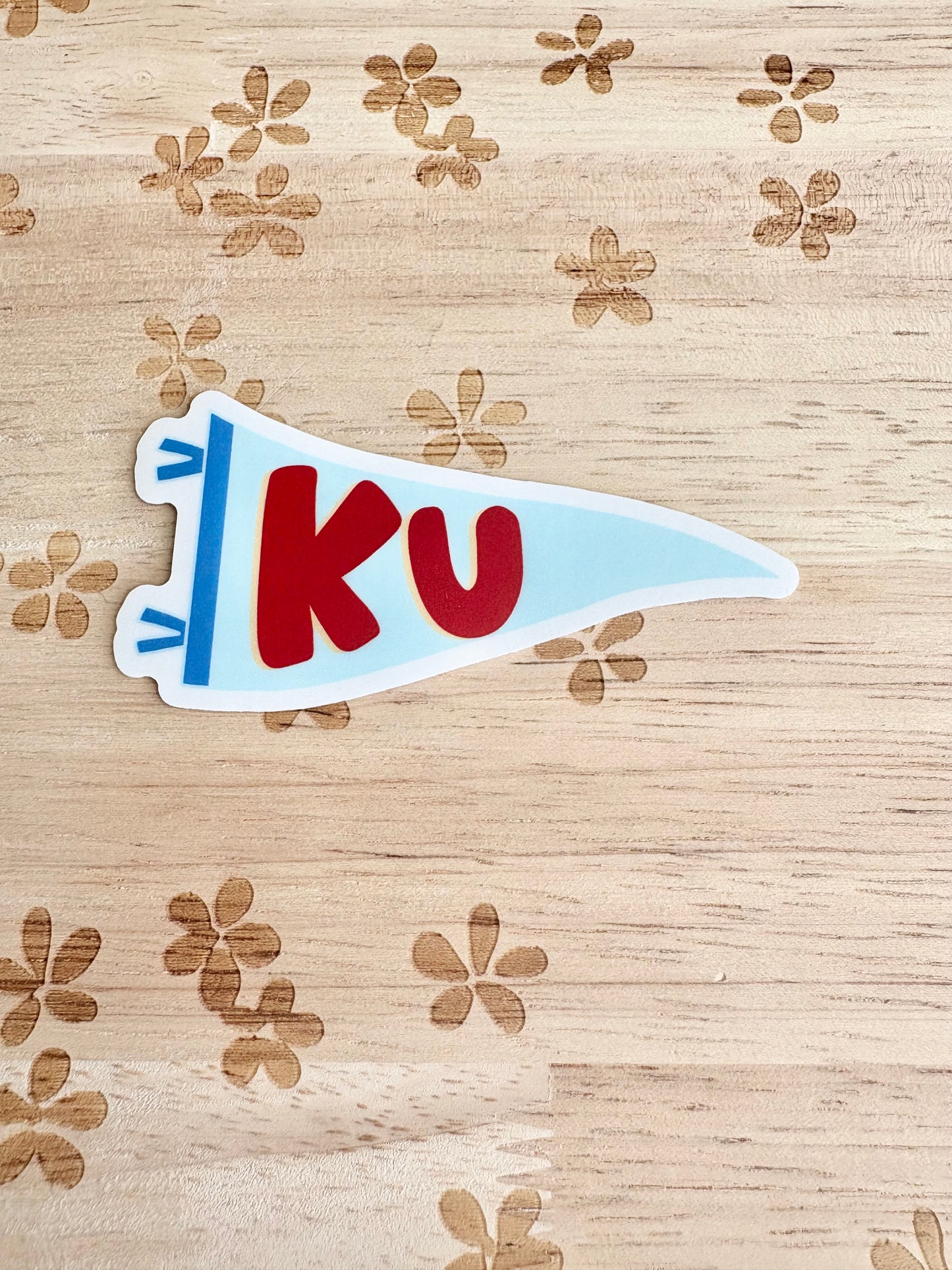 KU Jayhawks Pennant Flag Sticker