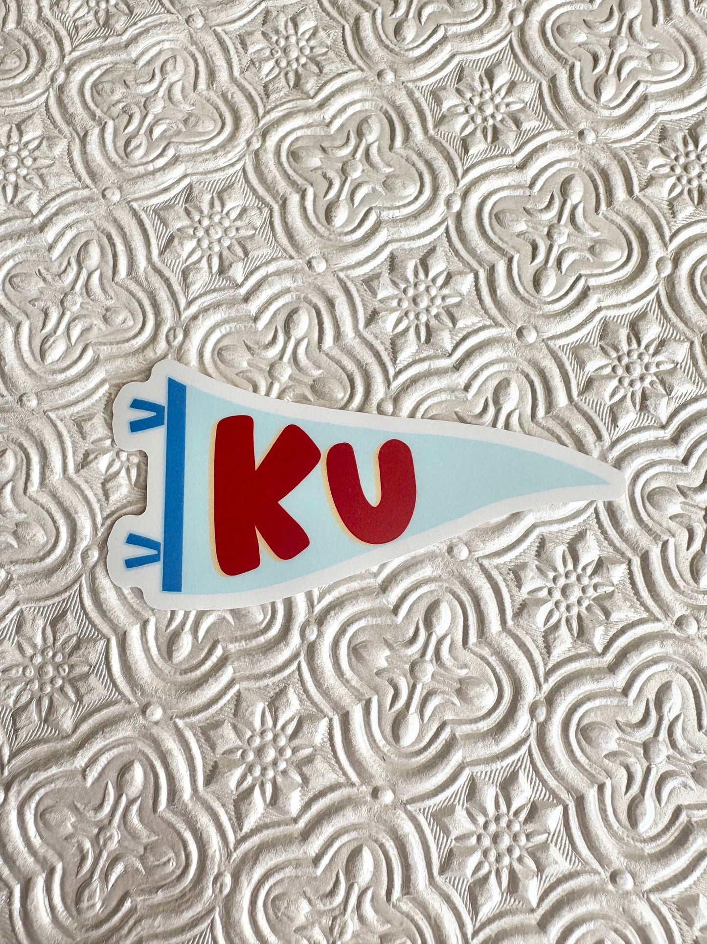 KU Jayhawks Pennant Flag Sticker
