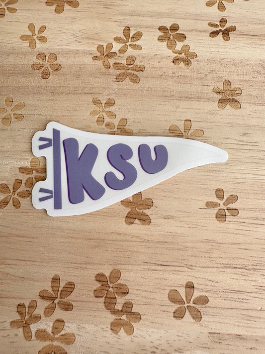 KSU Wildcats Pennant Flag Sticker