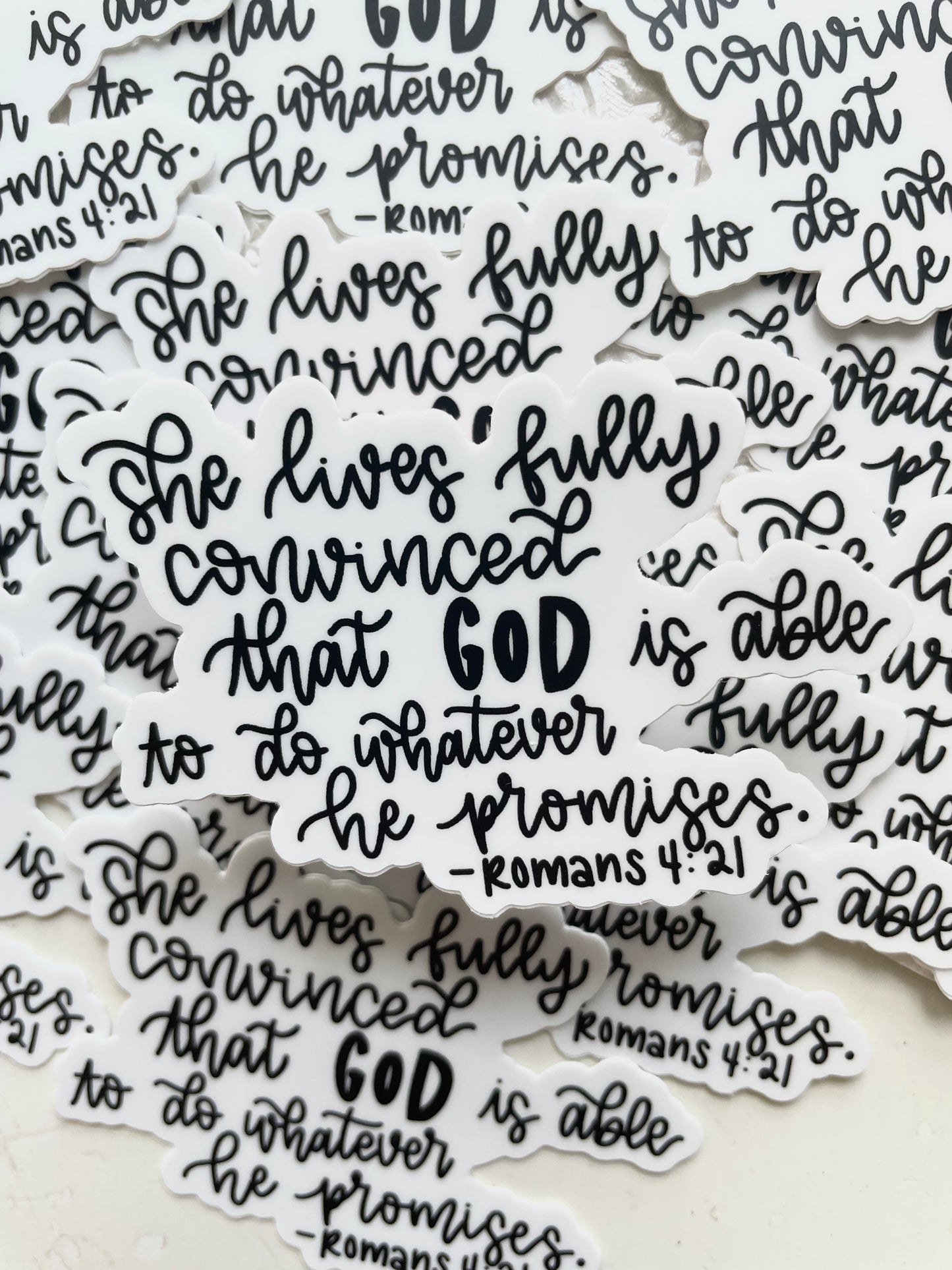 Romans 4:21 Sticker