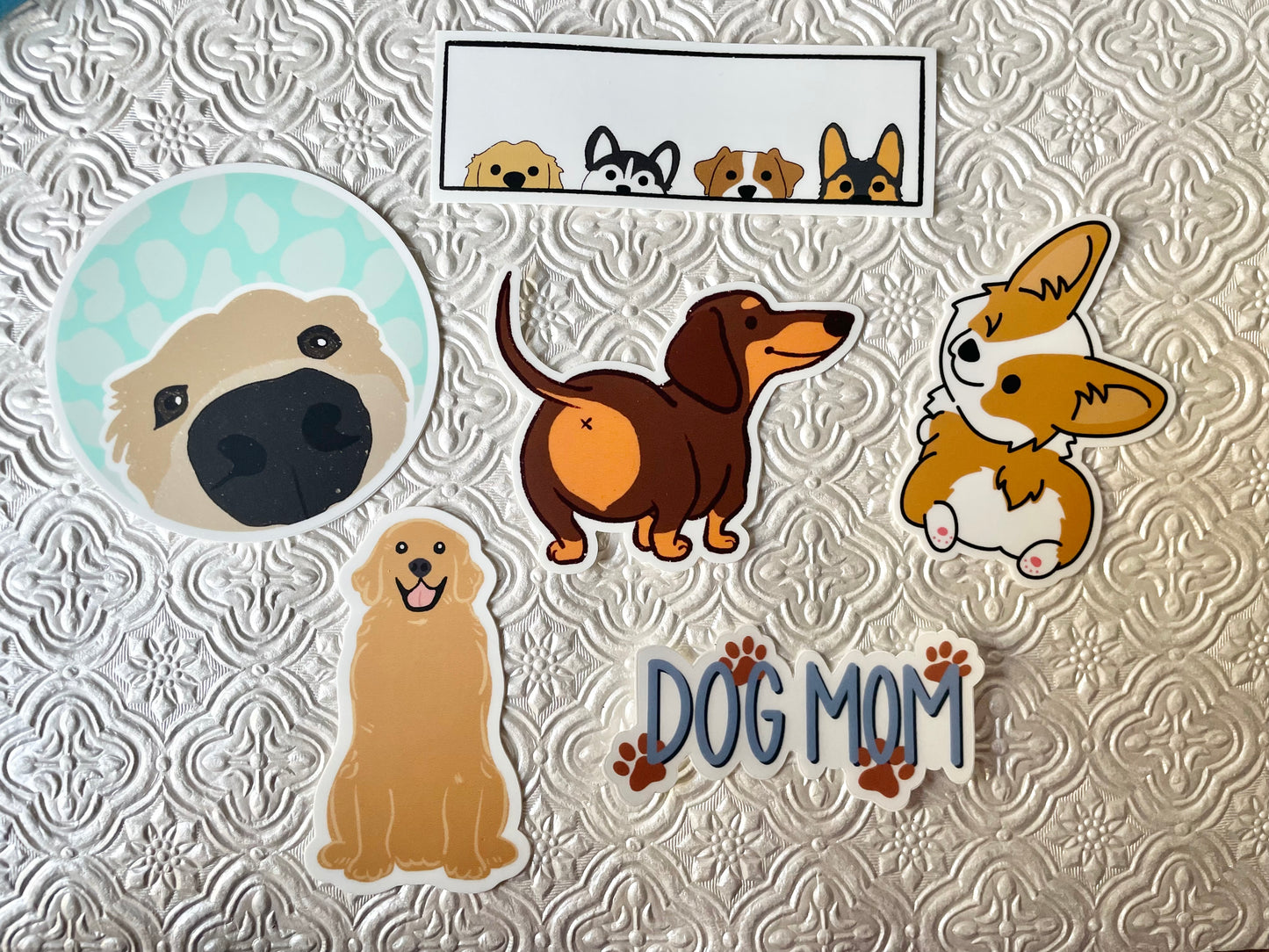 Peeking Dogs Sticker