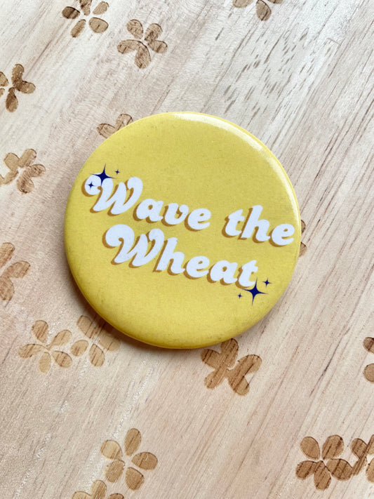 Wave the Wheat Gameday Pinback Button