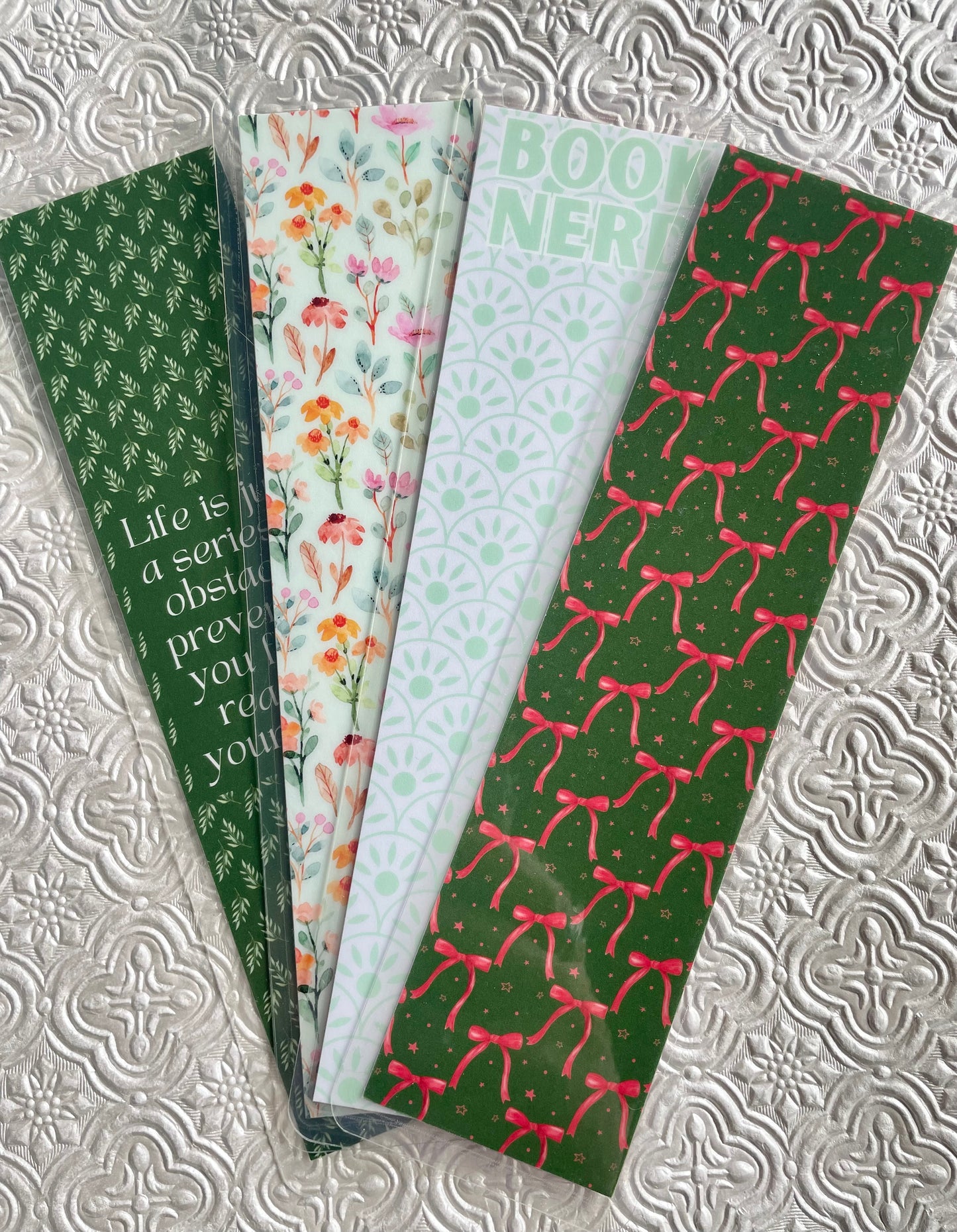 Floral Double Sided Bookmark