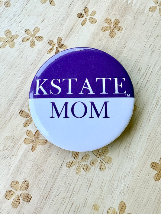 K-State Mom Pinback Gameday Button