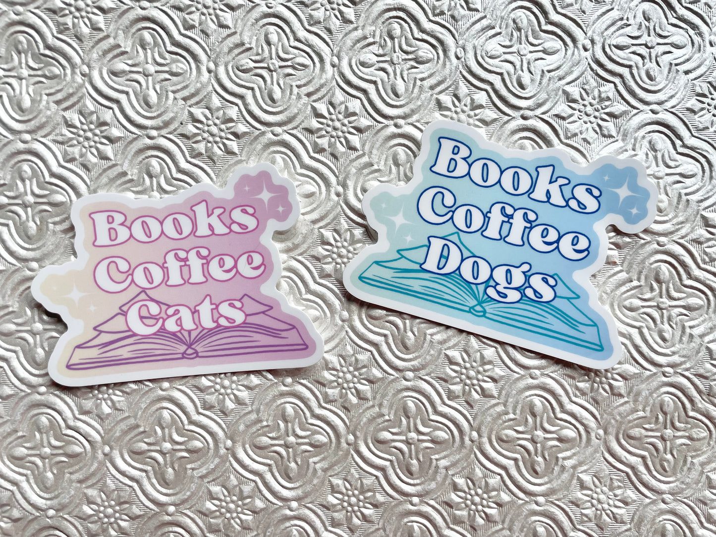 Books Coffee Dogs Sticker