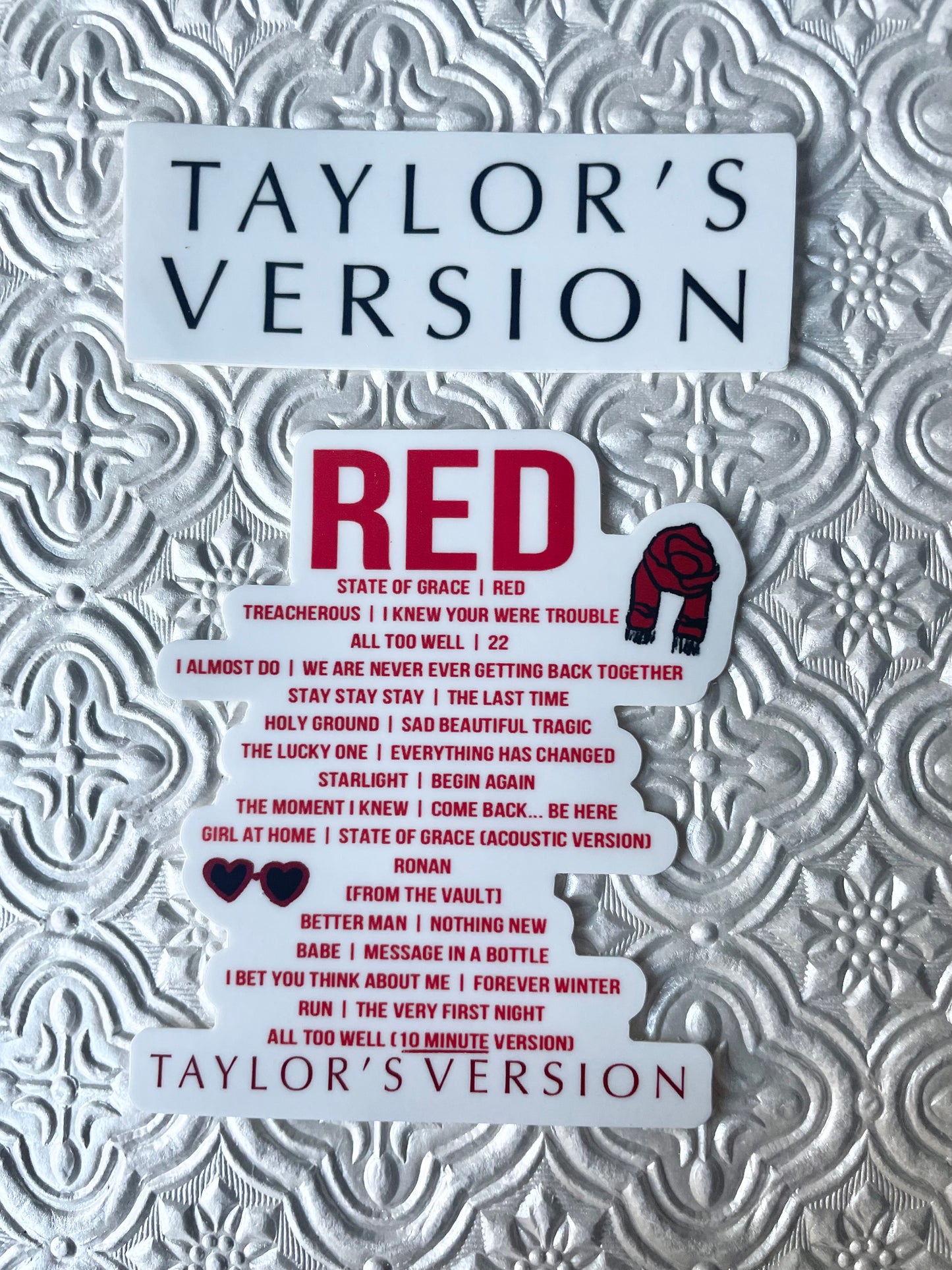 Red Taylor's Version Album Sticker