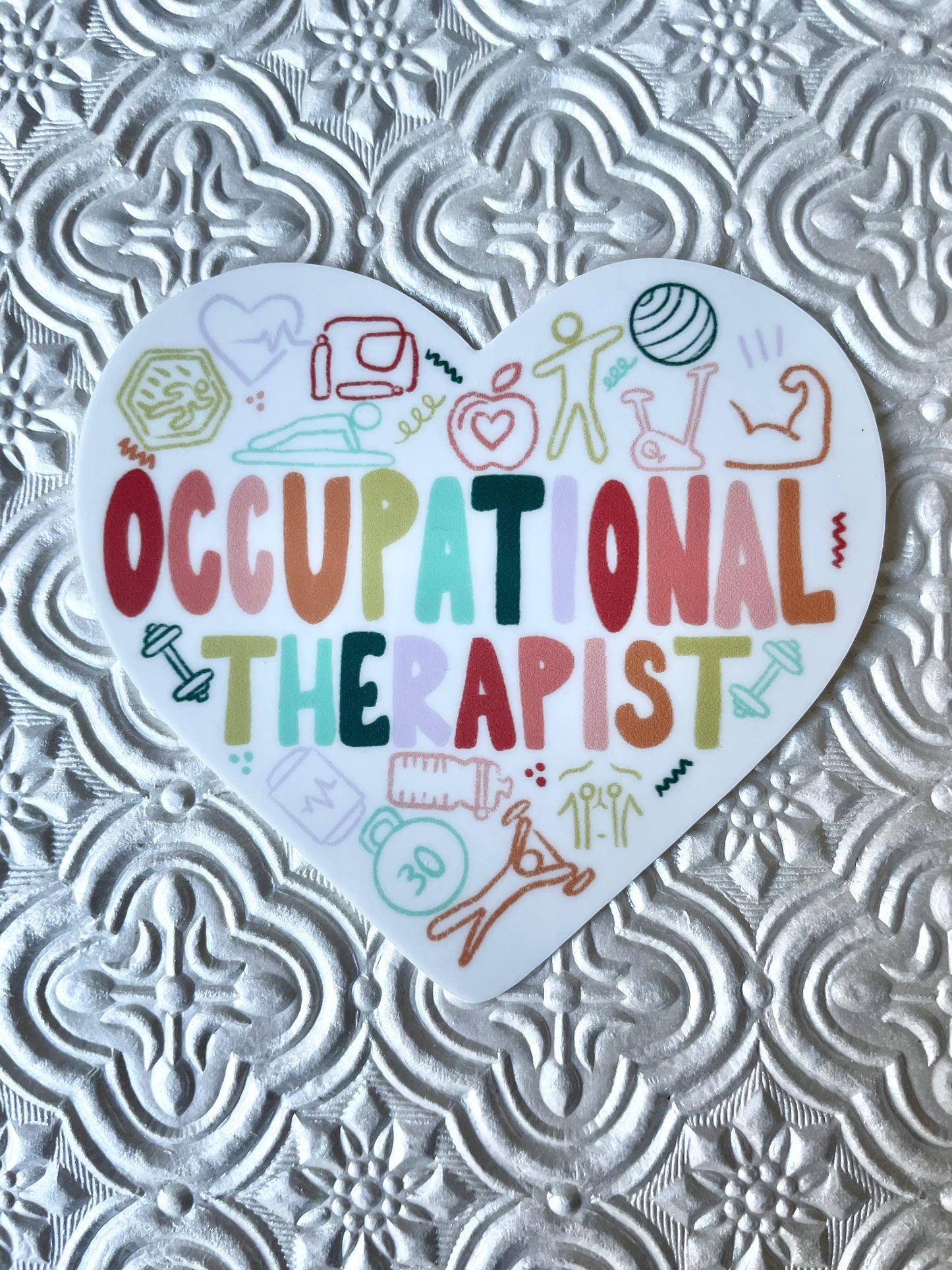 Occupational Therapist Heart Sticker