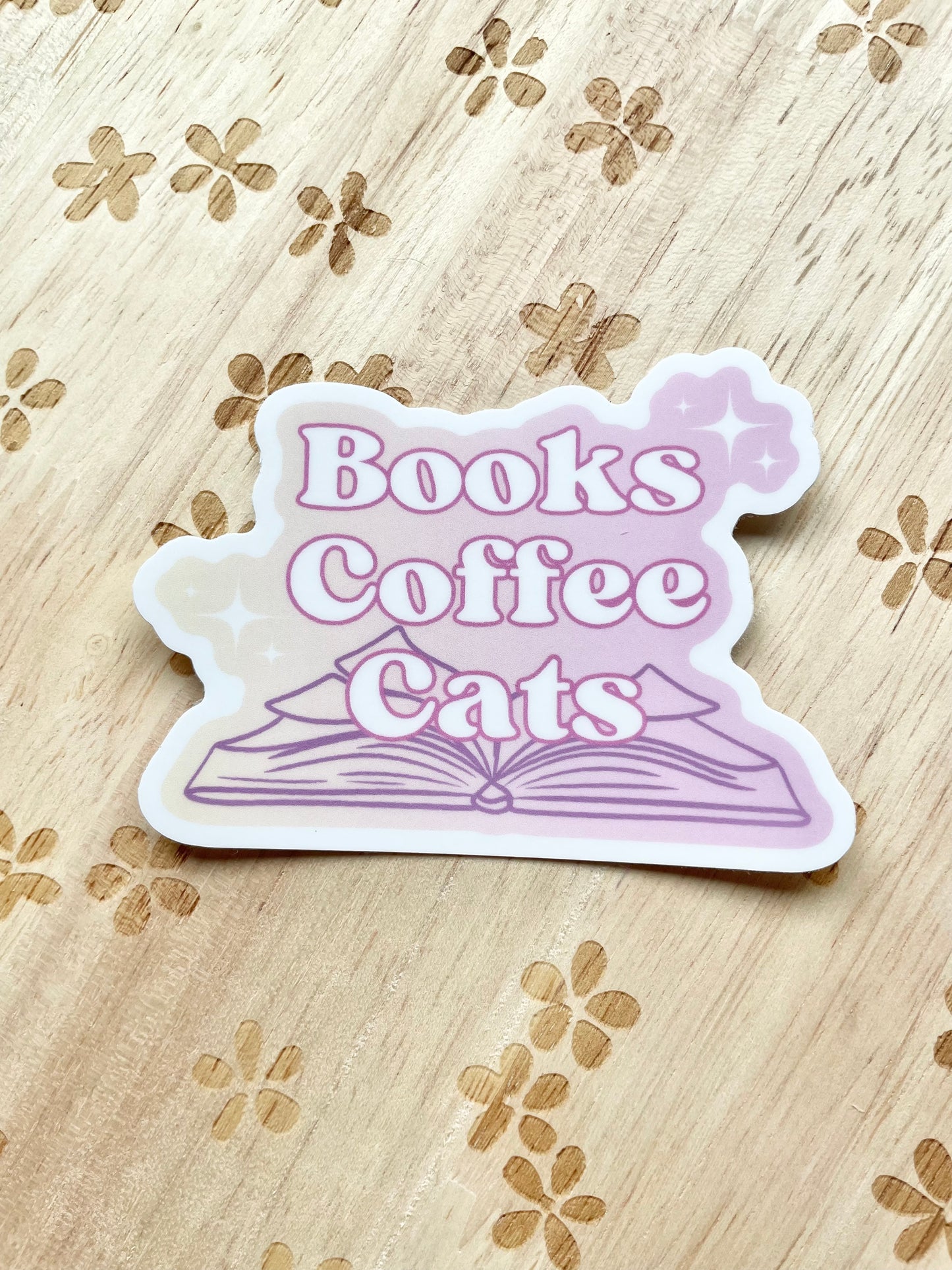 Books Coffee Cats Sticker