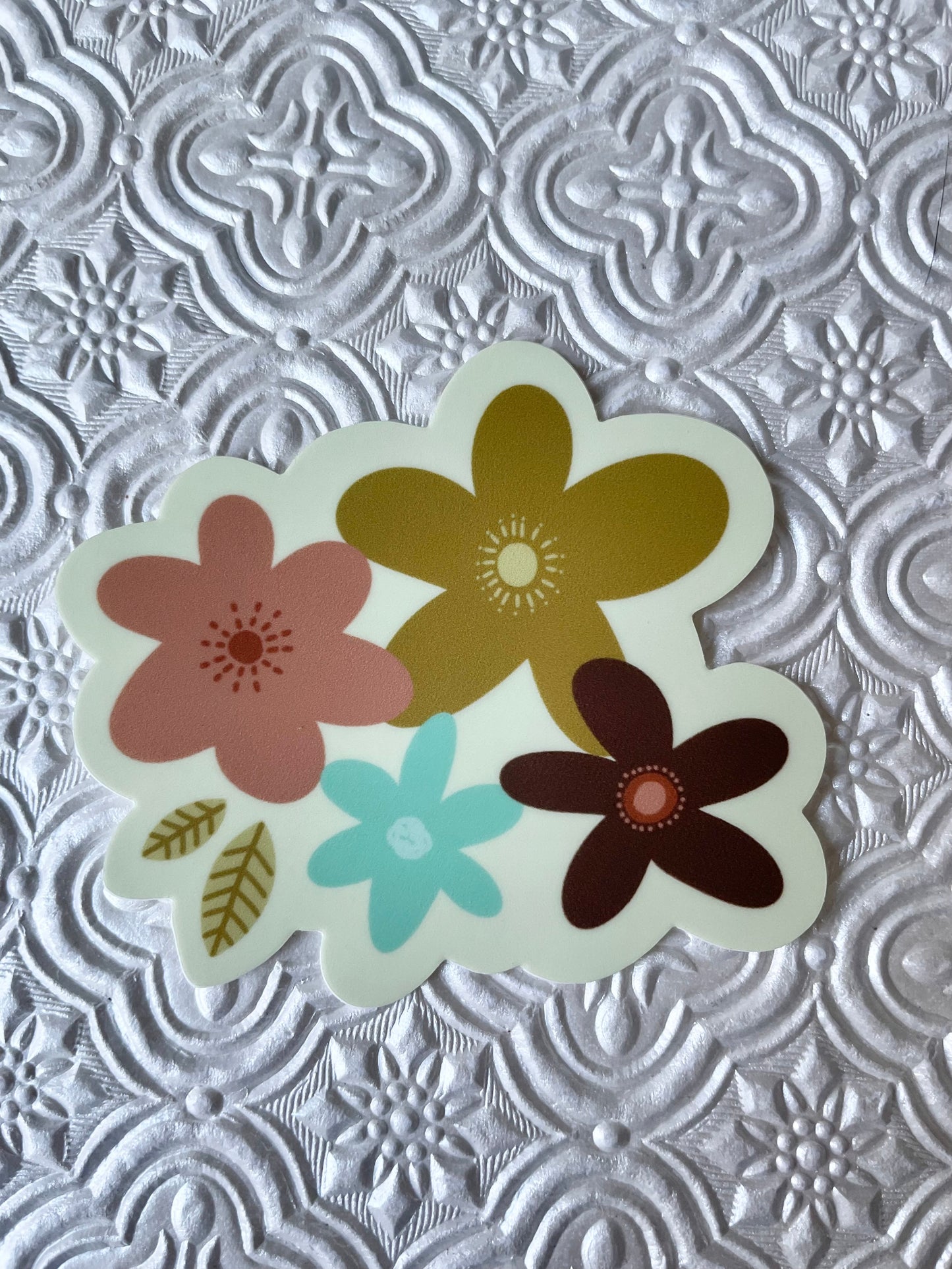 70s Retro Flower Sticker