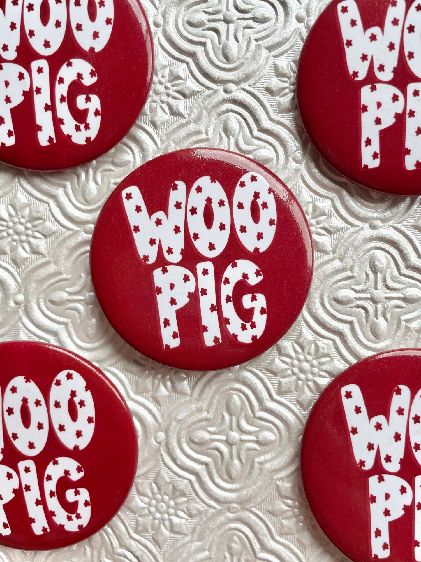 Woo Pig Gameday Pinback Button