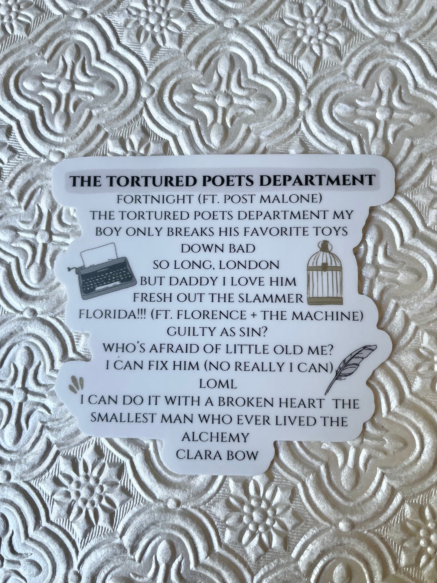 The Tortured Poets Department Album Sticker