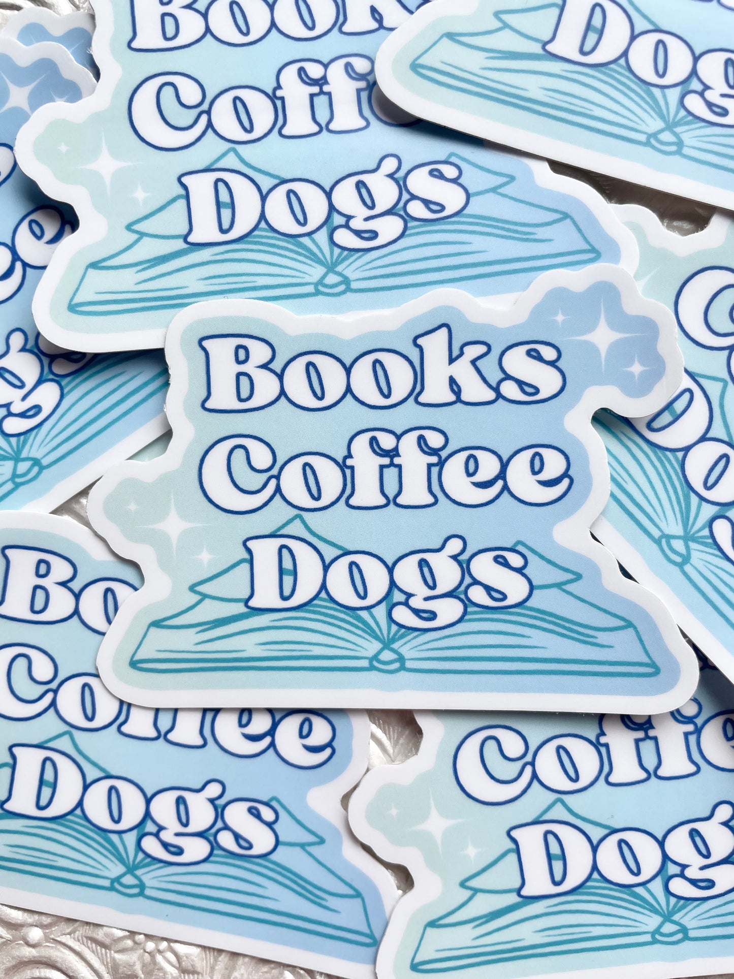 Books Coffee Dogs Sticker