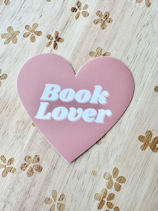 Book Lover Heart Sticker