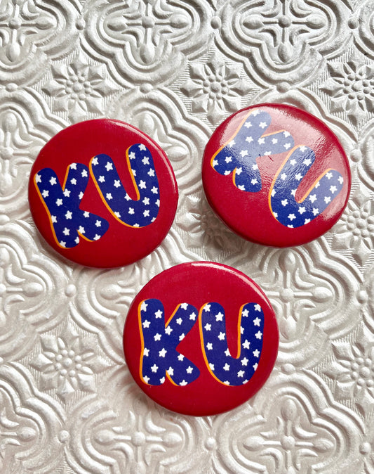 Mini KU Gameday Pinback Button