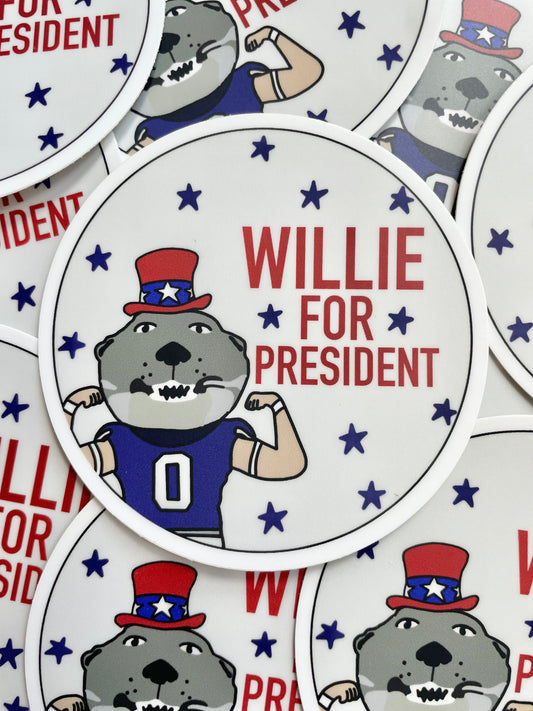 Willie For President Sticker