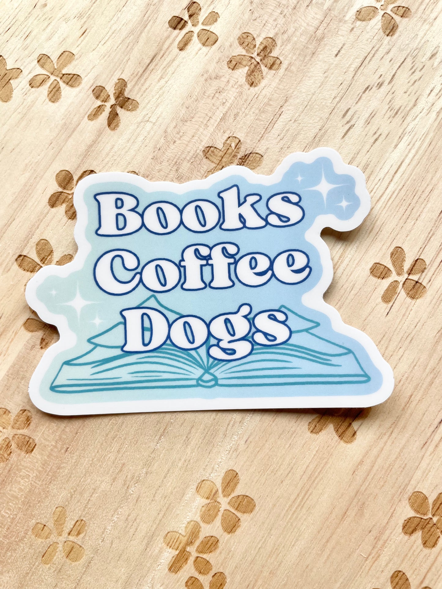 Books Coffee Dogs Sticker