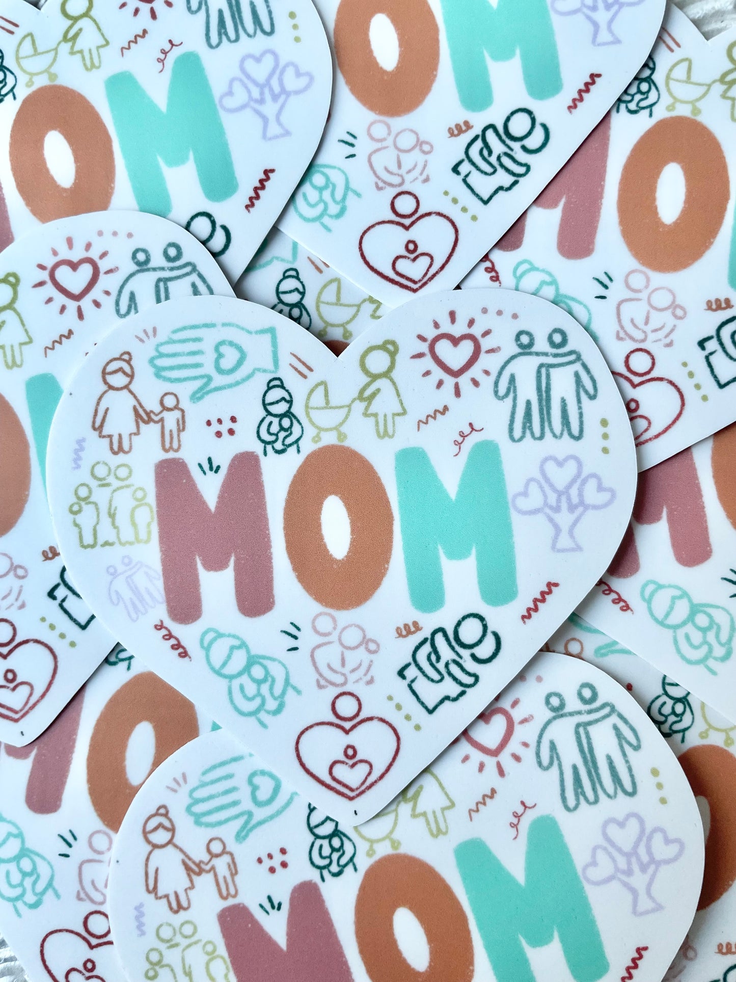 Mom Heart Sticker