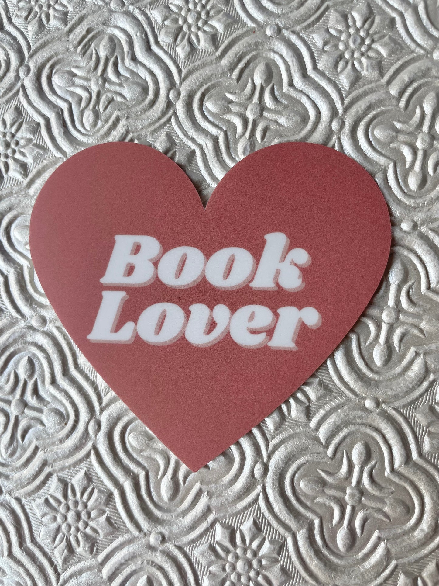 Book Lover Heart Sticker