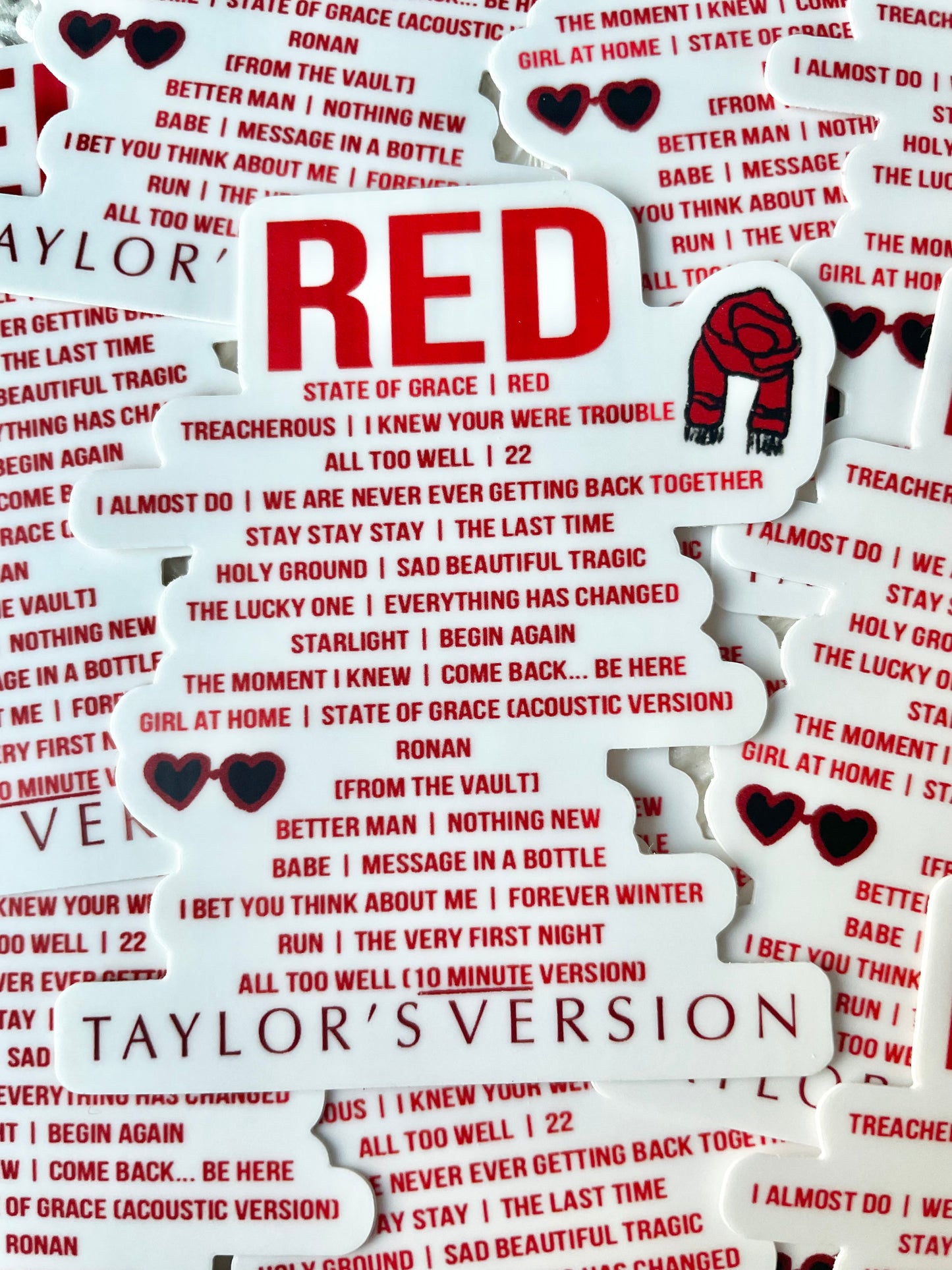 Red Taylor's Version Album Sticker