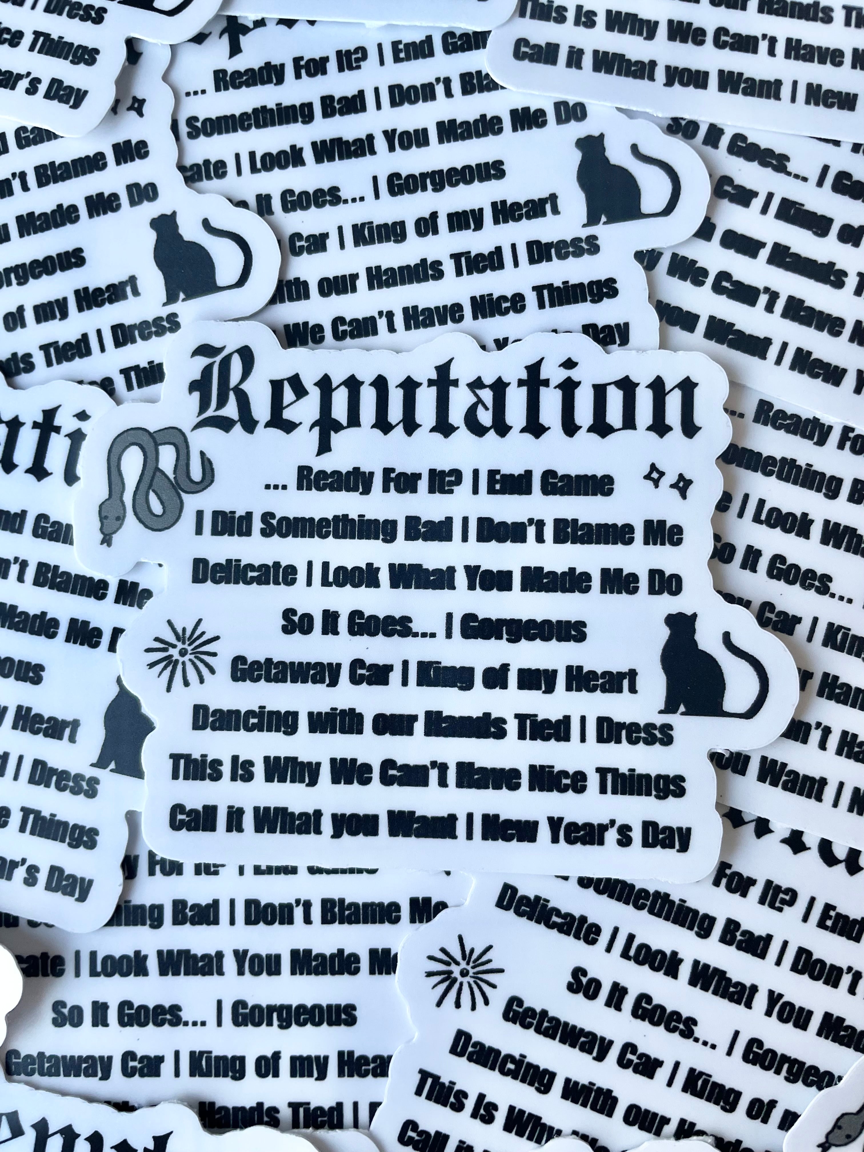 Reputation Taylor Swift Album Sticker – Room Decor Alley
