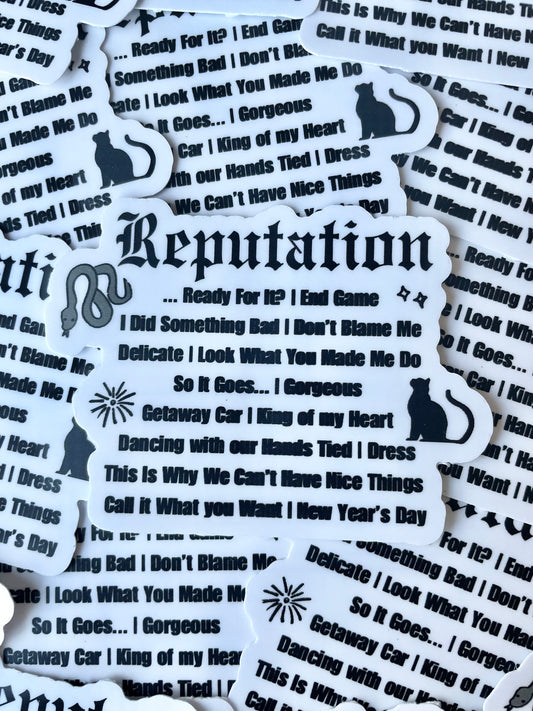 Reputation Taylor Swift Album Sticker