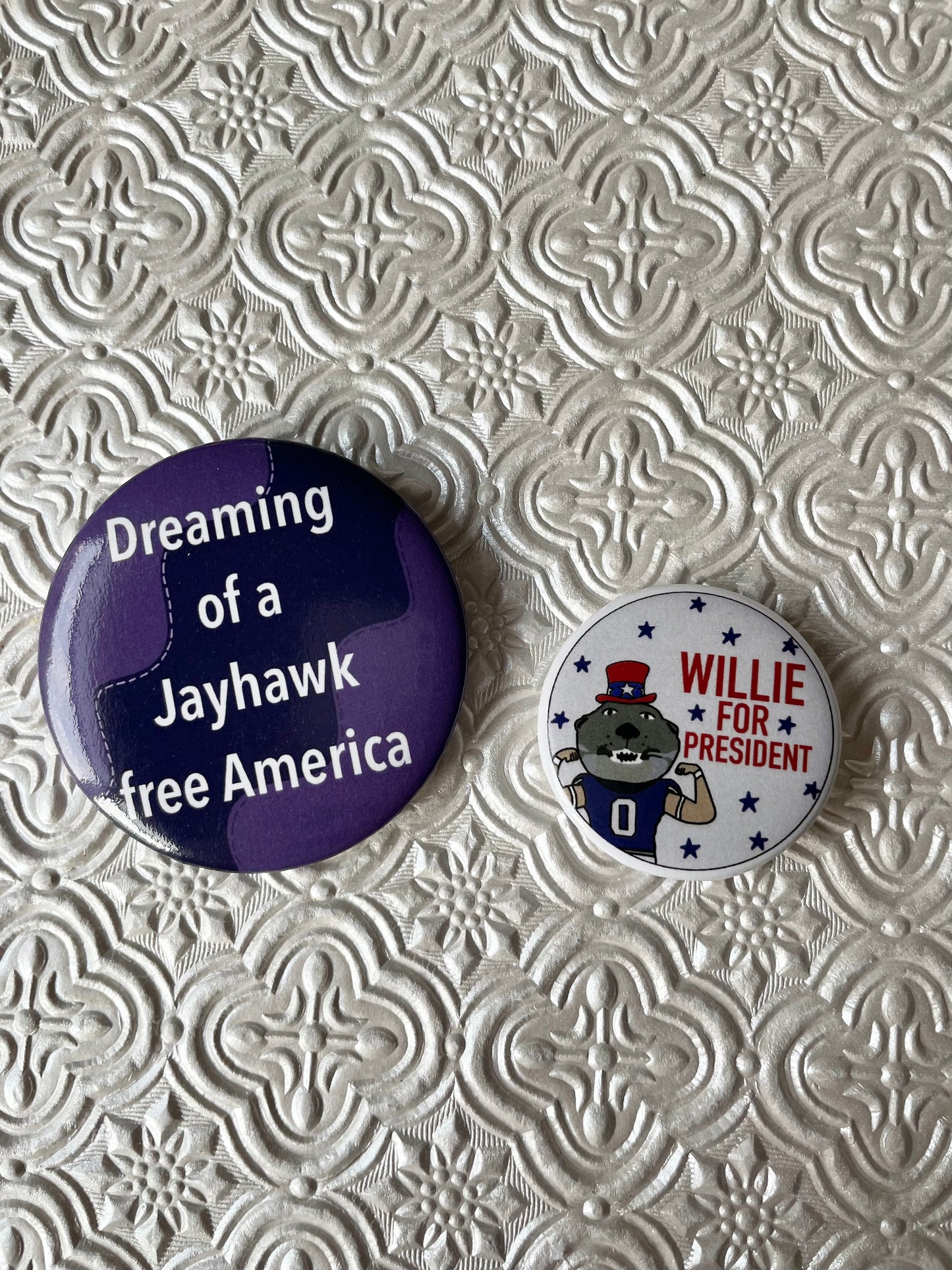 Jayhawk Free America Button