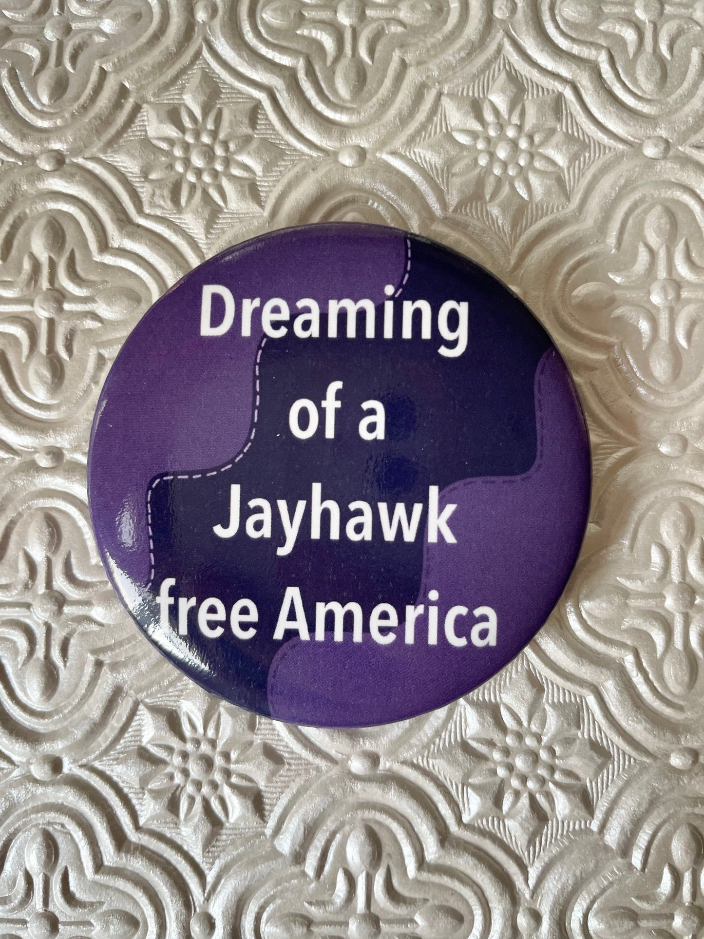 Jayhawk Free America Button