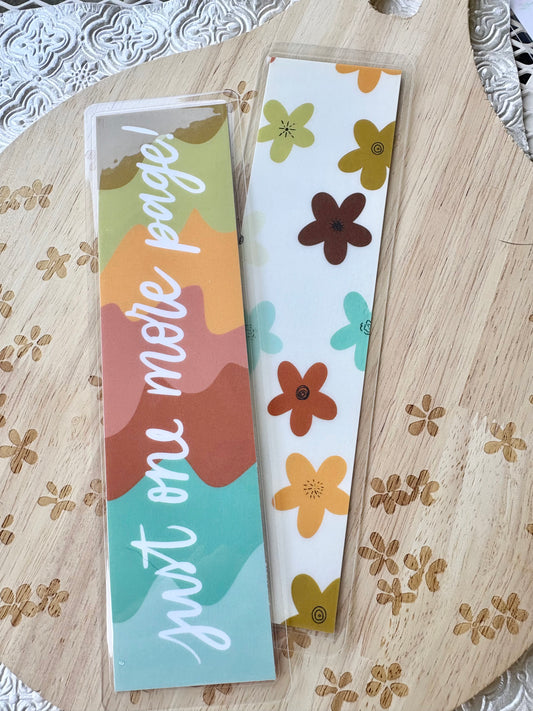 Just One More Page Groovy Bookmark