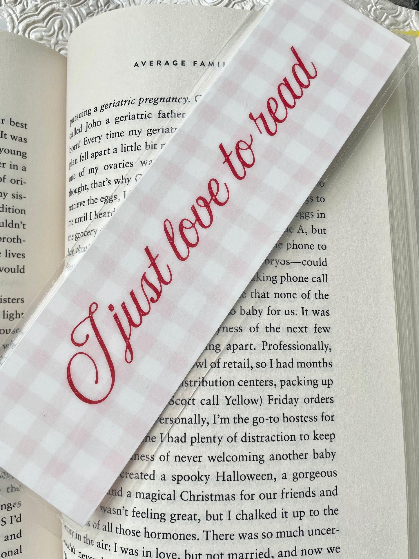 Valentine's Day Heart Cake Double Sided Bookmark